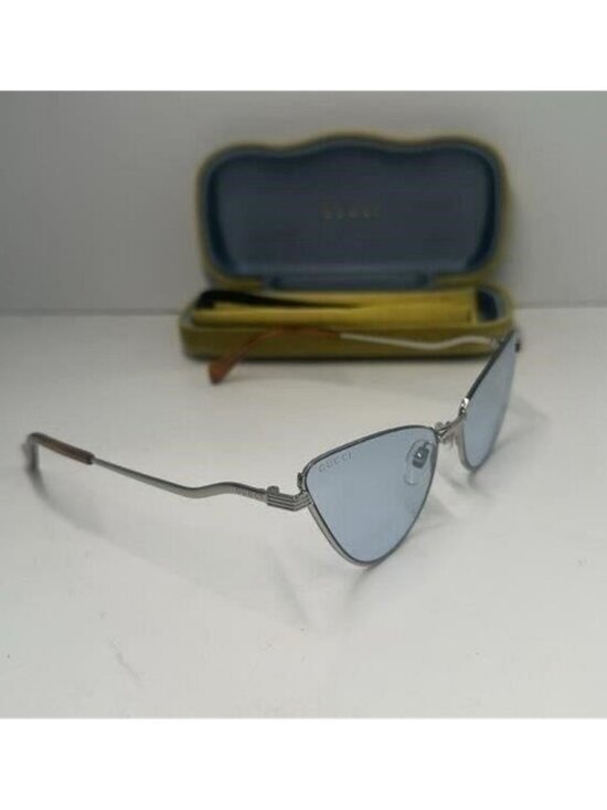 - NEW Gucci GG1006S Cat Eye Sunglasses – Silver / Light Blue 100% AUTHENTIC